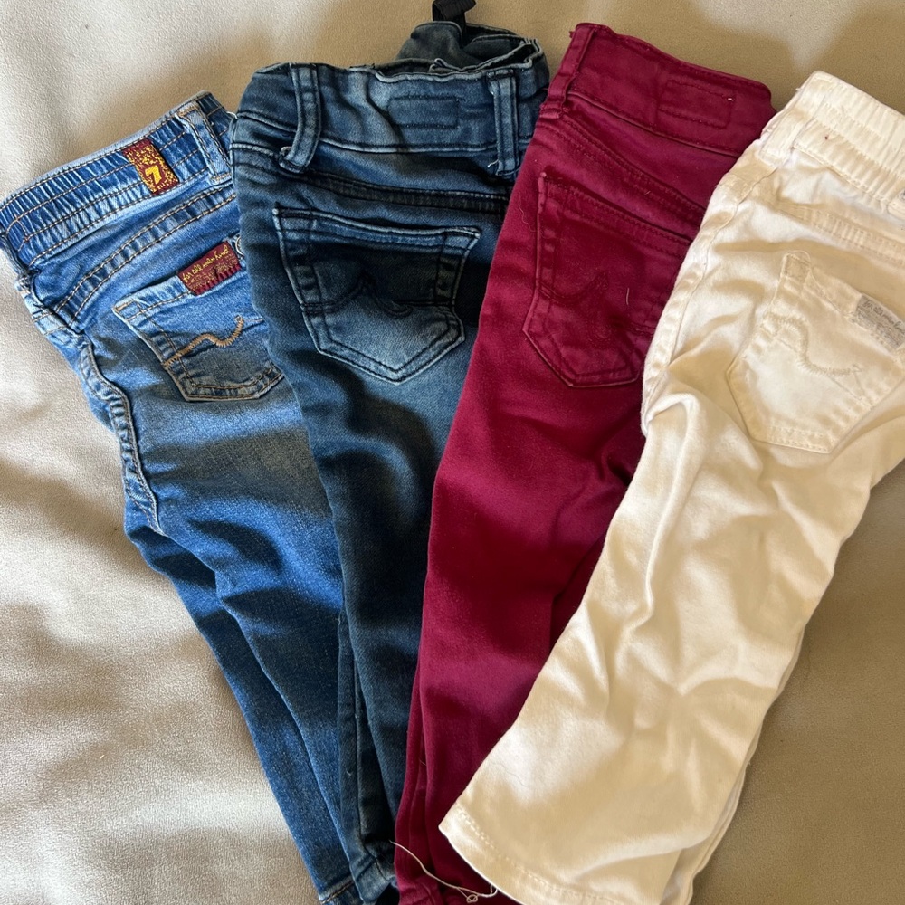 Seven for all mankind + Ag Adriano Goldschmied Kids Jeans - Blue, Red, White